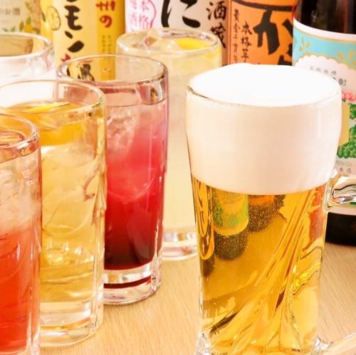【1인 마시기에!】푸드 1품에 음료 3잔의 센베로 세트 1100엔(부가세 포함)
