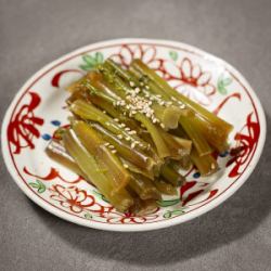 大根の葉　自家製わさび漬け