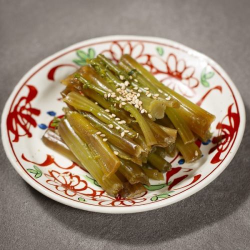 大根の葉 自家製わさび漬け