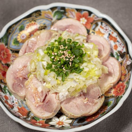 自家製鶏ハムとネギ塩タレ