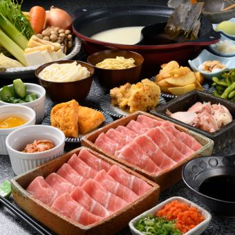 ≪Use the coupon to get it from 3,848 yen to 3,480 yen!≫ Pork loin shabu-shabu all-you-can-eat and drink course (80 minutes)