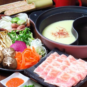 【僅限食物】伊比利亞豬裡肌和五花肉涮涮鍋套餐(90分鐘)