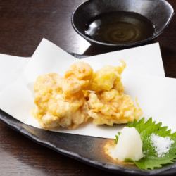 Yuzu-flavored chicken tempura