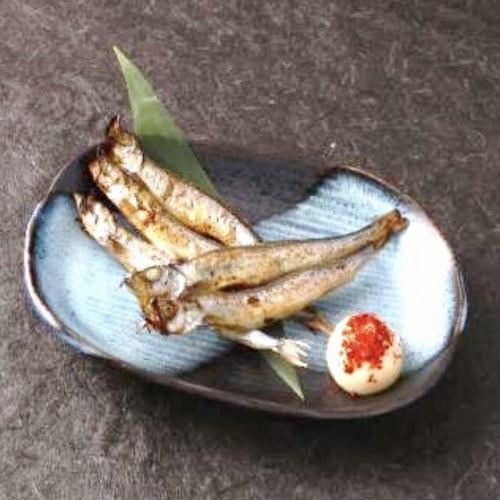 Grilled Shishamo with roe