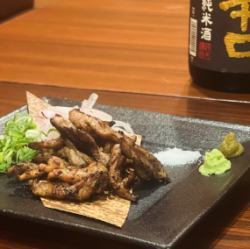 鶏せせりの藁焼き