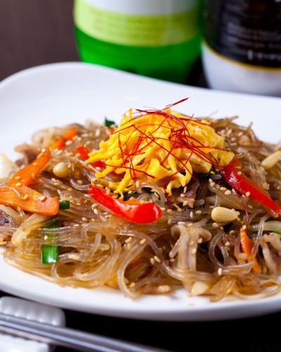 Japchae (Korean stir-fried glass noodles)
