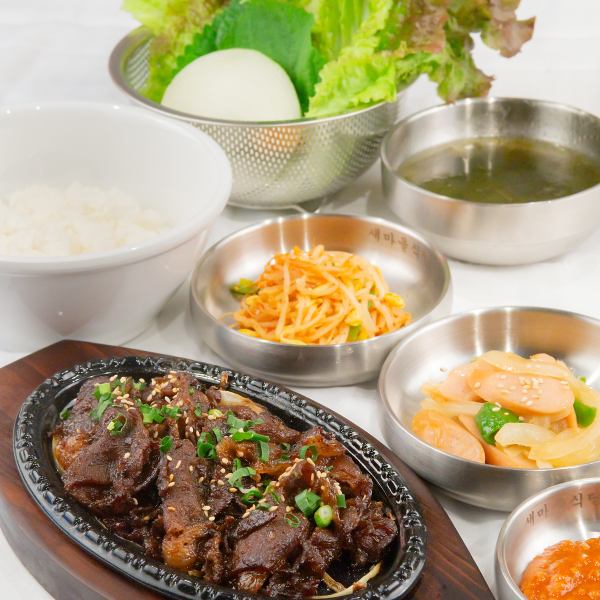 ペクパ（熱炭プルコギ）定食醤油味