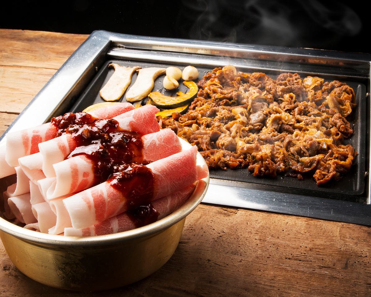 大人気のサムギョプサルを是非味わってみてください！
