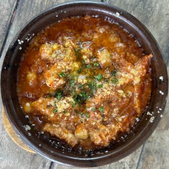 Tomato stew with tripe and chickpeas