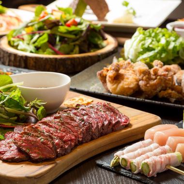 [2-hour all-you-can-drink included] Famous skewered & Angus steak "Man Sun 2-hour course"