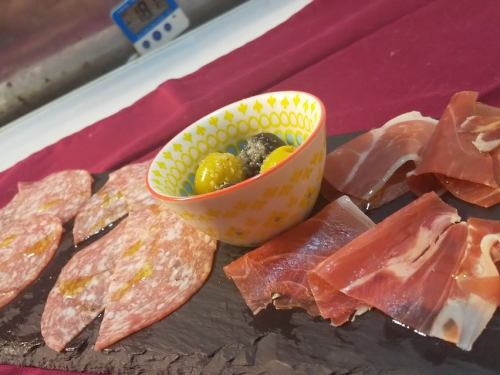 Italian prosciutto and salami