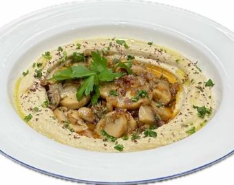 후무스의 구운 버섯 (+1 피타 포함) "Vegan"