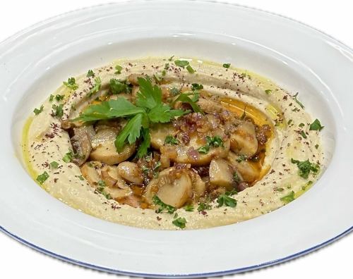 후무스의 구운 버섯 (+1 피타 포함) "Vegan"