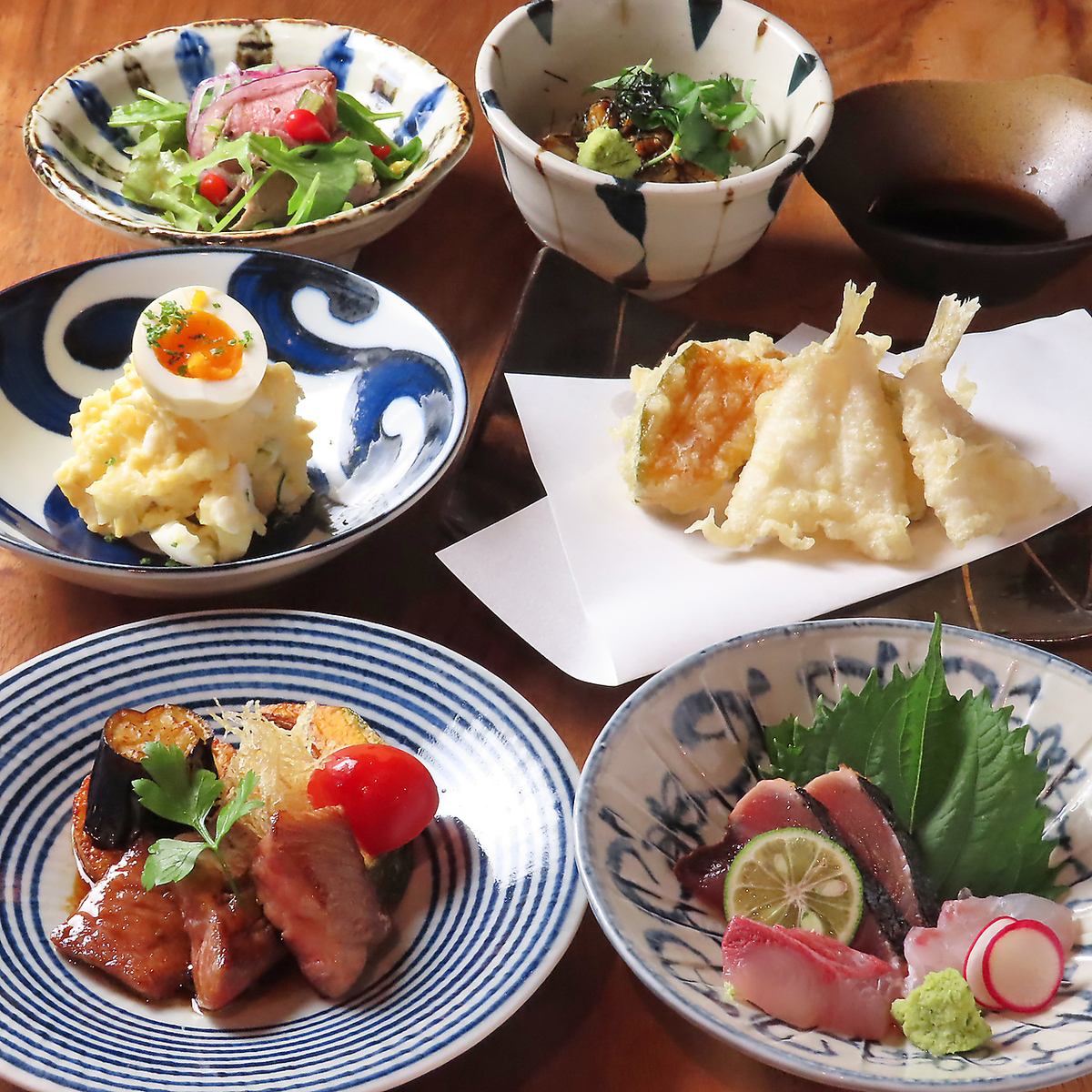 Each person will be treated to a heartwarming course with one dish at a time ◎ Enjoy the daily menu that focuses on fresh fish and seasonal vegetables ♪