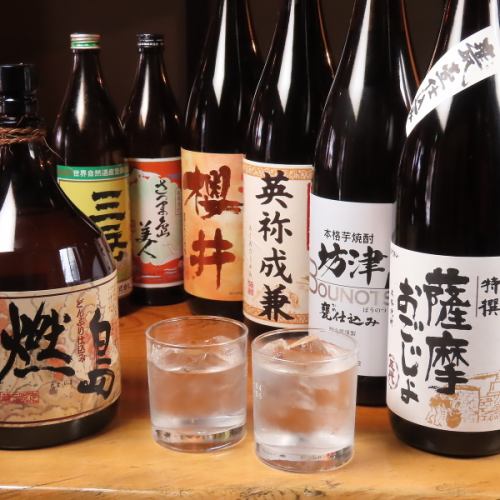 芋焼酎の種類が豊富