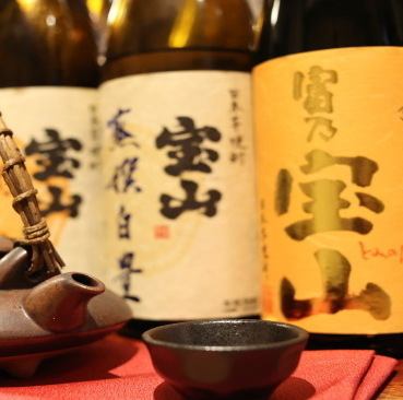 豊富な芋焼酎の品揃え