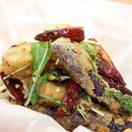 大人気！茄子の四川山椒揚げ