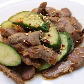 砂肝と胡瓜の和え