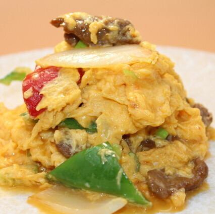 牛肉と玉子の香味炒め