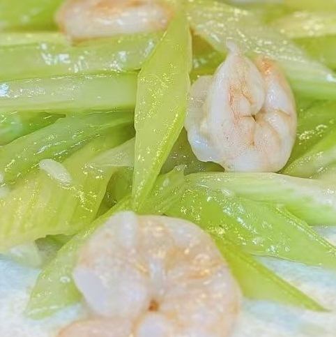 エビとセロリ炒め