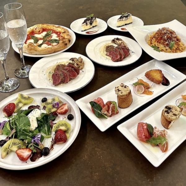 ボリューム満点のカジュアルコース