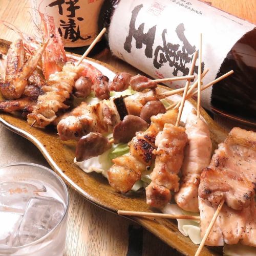 [Yakitori] Seasonal ingredients such as standard, luxury black hair, and fresh fish are carefully grilled.