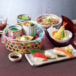 Colorful sushi set