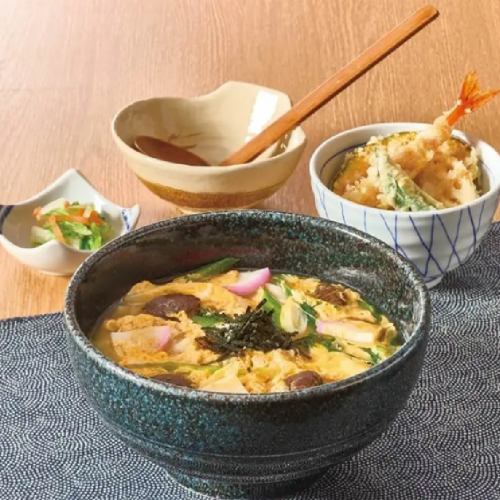 五目きしめんと天ぷらミニ丼セット