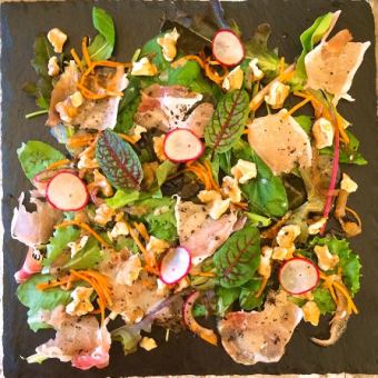 糸島生ハムサラダ-塩麹ドレッシング