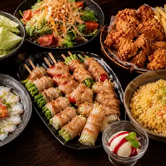 【３H食べ飲み放題】特製豚巻や北海道名物ザンギ食べ放題×本日の鮮魚の逸品全8品4490円⇒3800円