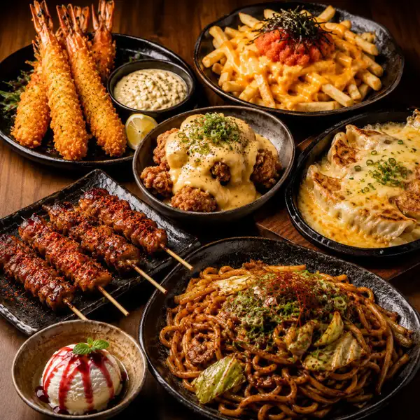 【３H飲放】牛ハラミや烏賊の炉端焼き×ムール貝の逸品や旬野菜『漁師町』全10品6820円⇒6000円