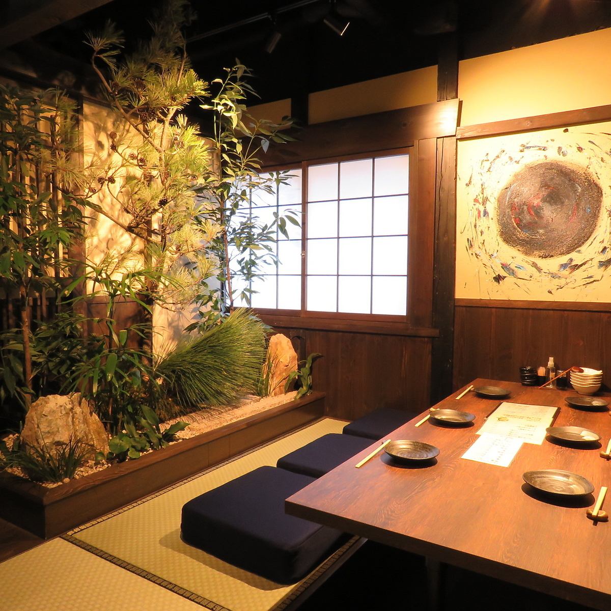 设施齐全的包房，在可以感受到京都的居酒屋干杯！