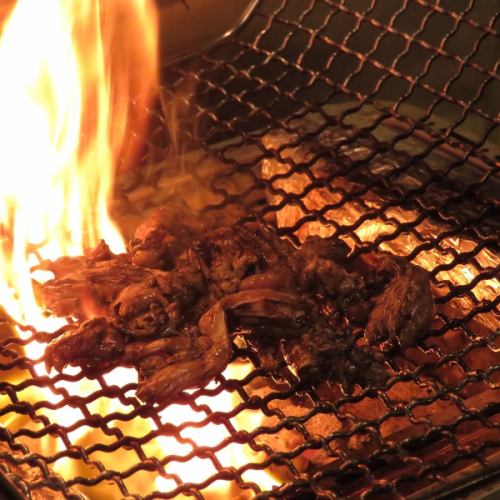 桜島鶏の炭火焼　黒焼