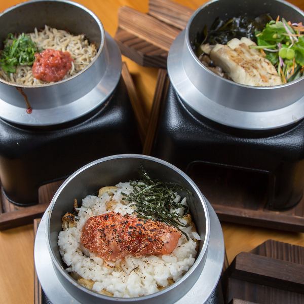 【名物釜めし】「明太子と山芋」など人気具材の釜めしから季節限定の釜めしまで♪二杯目は出汁でお茶づけに