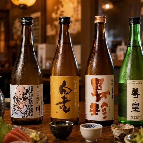 精选清酒,可搭配时令菜肴享用。