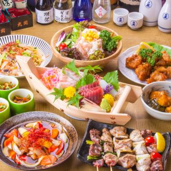 10/13～ 【3時間飲み放題】博多鉄鍋餃子や長崎ちゃんぽんなど全7品『由布コース』4,500円