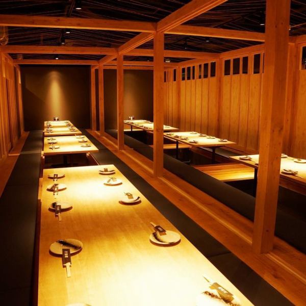 It is a completely private room where you can take off your shoes and spend a relaxing time.It can accommodate up to 70 people! It is the best seat for various banquets with a large number of people such as launches and company banquets ☆ If you are looking for an izakaya where you can eat and drink as much as you want in Hiroshima City, please do not miss "Hokkaido Market Kamiyacho" Please come to the store!