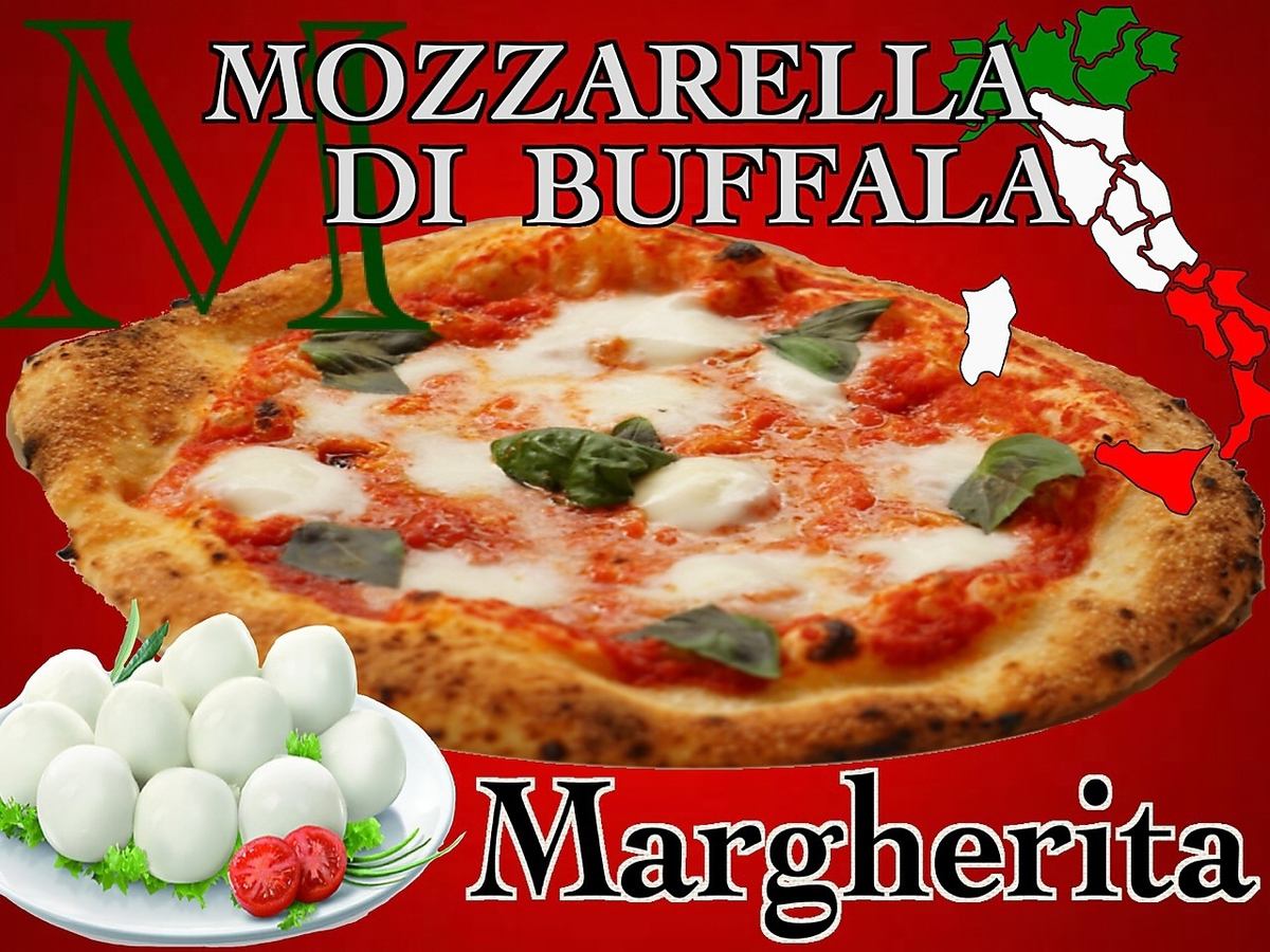 所有的pizza都是用顶级的水牛牛奶水牛做的mozzarella cheese！ ️ Buffalo double (¥ 440) 也很受欢迎！ ️