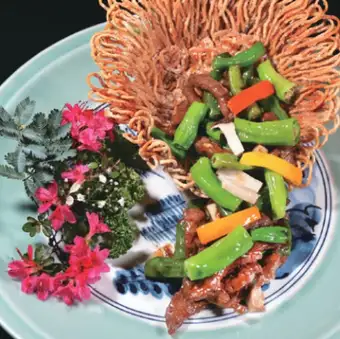 季節野菜と牛肉炒め