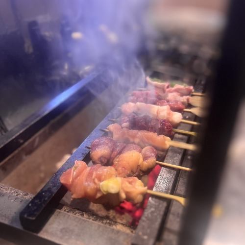 Skewers made with Wagyu beef ◎ Skewers such as branded chicken and Yamato pork ♪