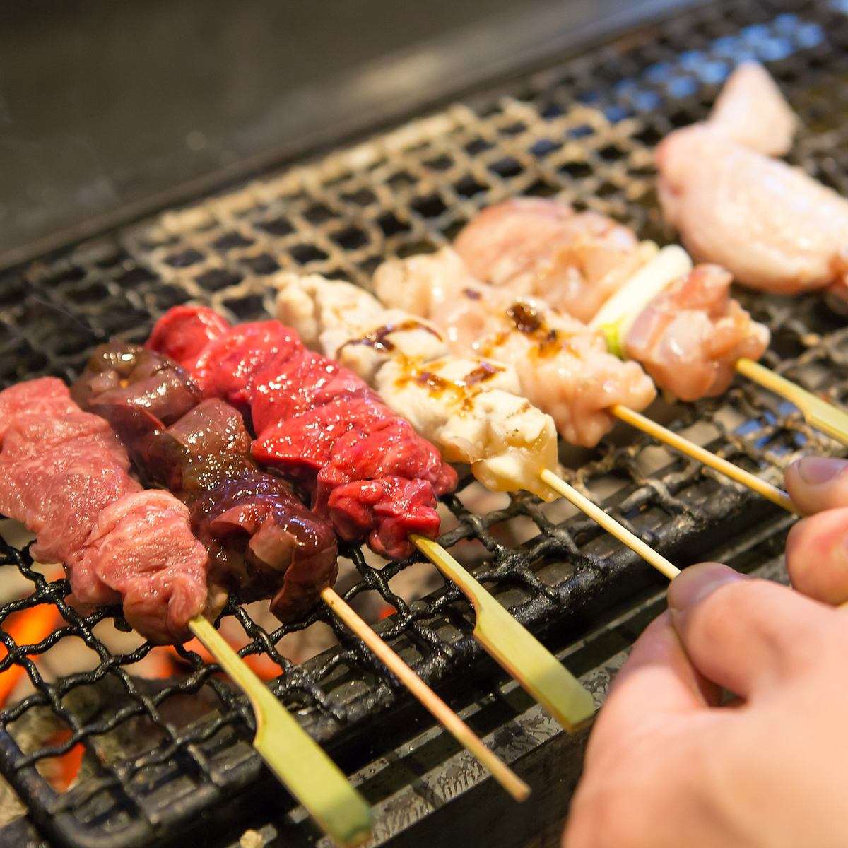 Charcoal-grilled and juicy ♪ The special yakitori made with Tamba chicken is exquisite ☆