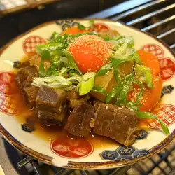 Beef tongue stew with egg yolk