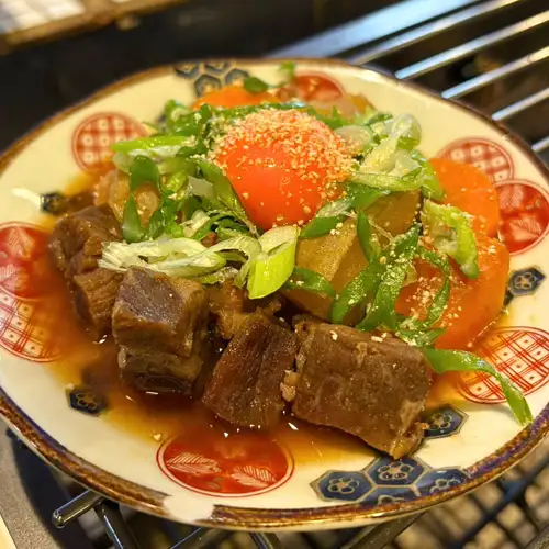 Beef tongue stew with egg yolk