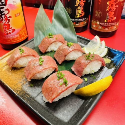 大人気◎盛輝特製の肉寿司