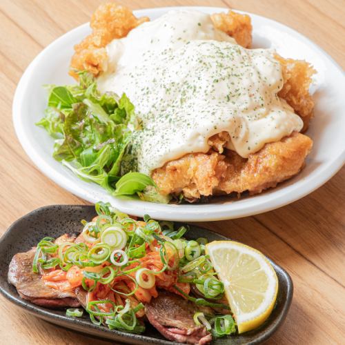 【お酒のお供にぴったり】旨辛スパイスがクセになる！やみつきチキンハート＆ボリューム満点チキン南蛮！