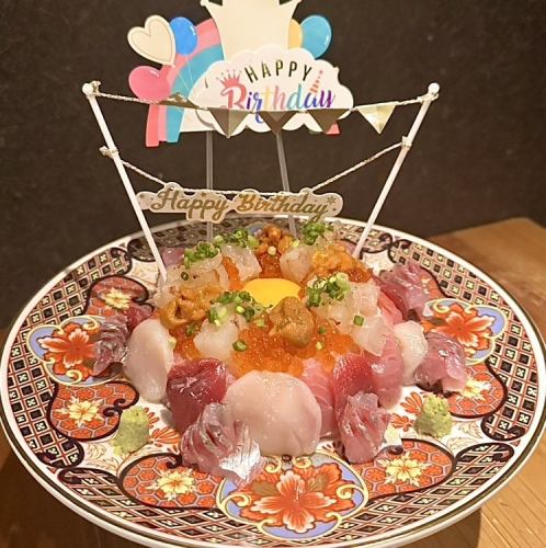 誕生日に！特製海鮮TKG♪