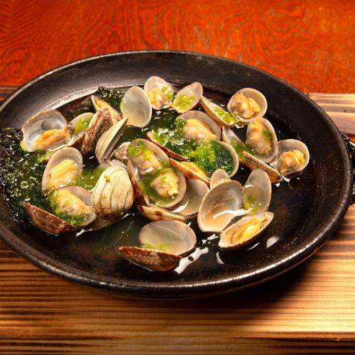 Steamed clams with awamori