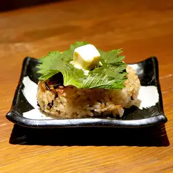 Butter-grilled rice ball