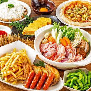 [Relaxing Banquet] Perfect for the after-party! 5 dishes including snacks, fried food platter, salt chanko nabe, etc. + all-you-can-drink for 3,000 yen