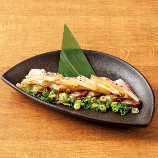 Grilled Yellowtail Marinated with Spring Onions